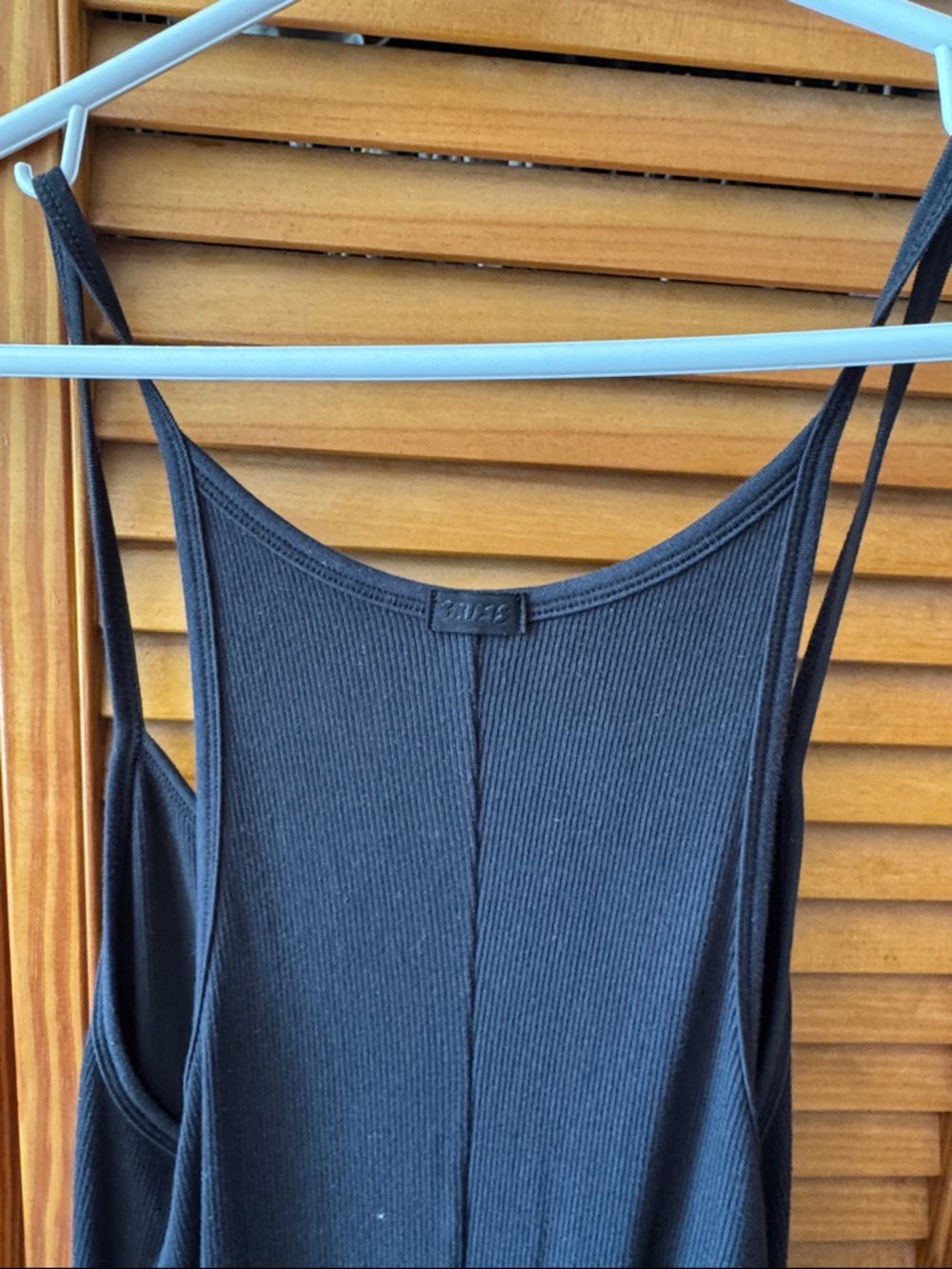 SKIMS Black Ribbed Tank Maxi Dress size L NWT never worn - Picture 5 of 5